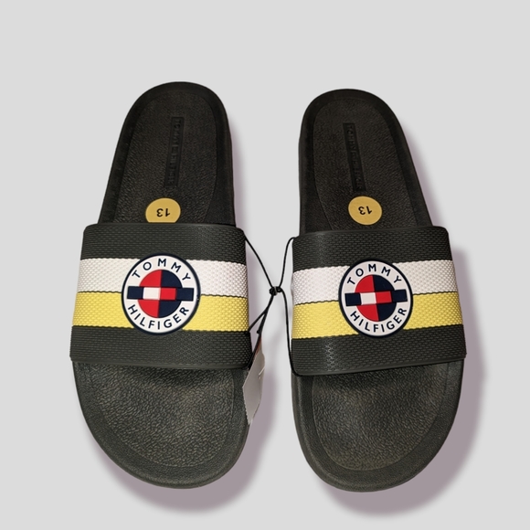 Tommy Hilfiger Other - Nwt Tommy Hilfiger Men's olive/neon slides/sandals